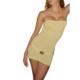 thumbnail image 2 of Blotona Women Dresses Sleeveless Off Shoulder Solid Color Casual Club Party Spring Wrapped Dresses, 2 of 5