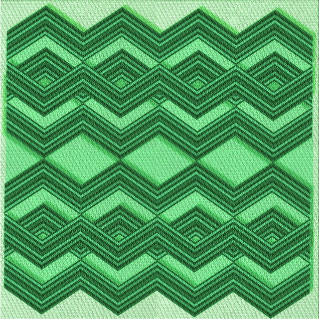 Ahgly Company Tapis de Zone Carré Lavable en Machine Vert Transitionnel, 4 Pieds Carré