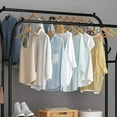Double Rail Clothing Rack Heavy Duty Freestanding Garment Rack Metal