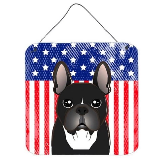 American Flag & French Bulldog Wall or Door Hanging Prints, 6 x 0.02 x 6 in.