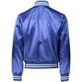 thumbnail image 2 of Augusta 2XL Satin Baseball Jacket/Striped Trim Columbia Blue/White 3610, 2 of 4