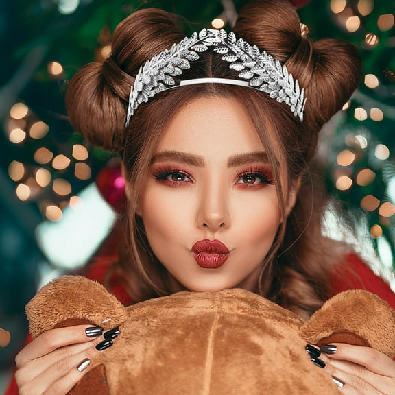 OUNONA Baroque Leaf Bridal Crown Elegant Headpiece For Weddings Hair Accessory For Formal Occasions Wedding Crown Hair Ornament For Women