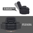 thumbnail image 5 of GAOHAPY Rocker Recliner Chair,360° Swivel Recliner Chair for Adults,Oversized Single Sofa Seat with Cup Holders,Recliner Single Sofa with Side Pocket(Black), 5 of 7