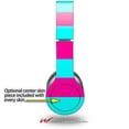 thumbnail image 3 of Skin Decal Wrap Works with Original Beats Solo HD Headphones Kearas Psycho Stripes Neon Teal and Hot Pink Skin Only (Headphones NOT Included), 3 of 4