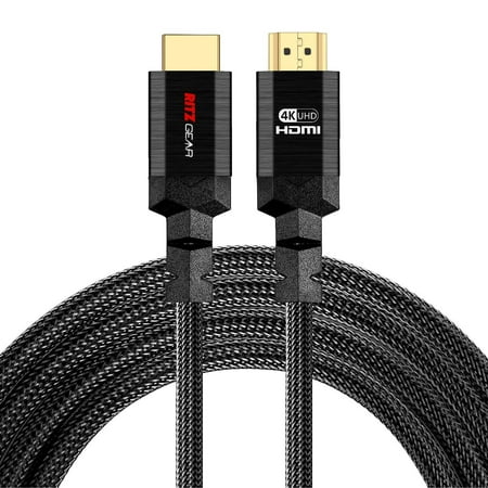 RitzGear 20 ft. 4K HDMI Cable High Speed 18 Gbps HDMI to HDMI Cable 2 Pack