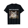 thumbnail image 1 of Summer t Shirts Wait I'm Goated Silly Cat Meme T-Shirt, 1 of 6