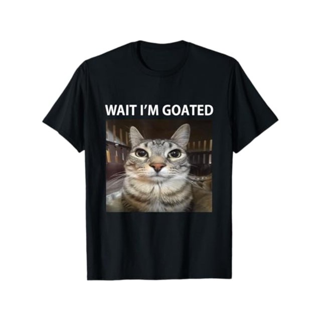 Summer t Shirts Wait I'm Goated Silly Cat Meme T-Shirt