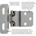 Self Closing SemiConcealed Hinge 1/4 Inch overlay, 3/8 Inch inset