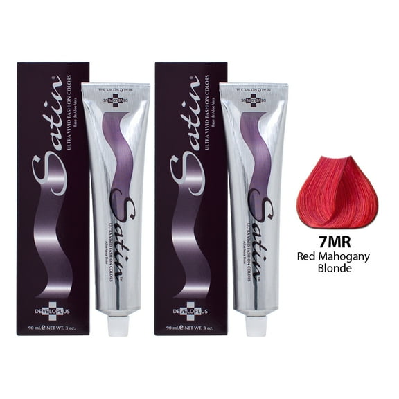 Satin Haircolor 7MR Red Mahogany Blonde (Pack of 2)
