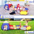 thumbnail image 4 of Juego Tent PigPigPen 3 en 1 con túnel, piscina de bolas y canasta de baloncesto, 4 of 6
