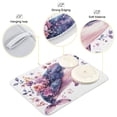 thumbnail image 4 of BZSMCE Dish Drying Mat Floral Whale Design Drying Mats, 4 of 8