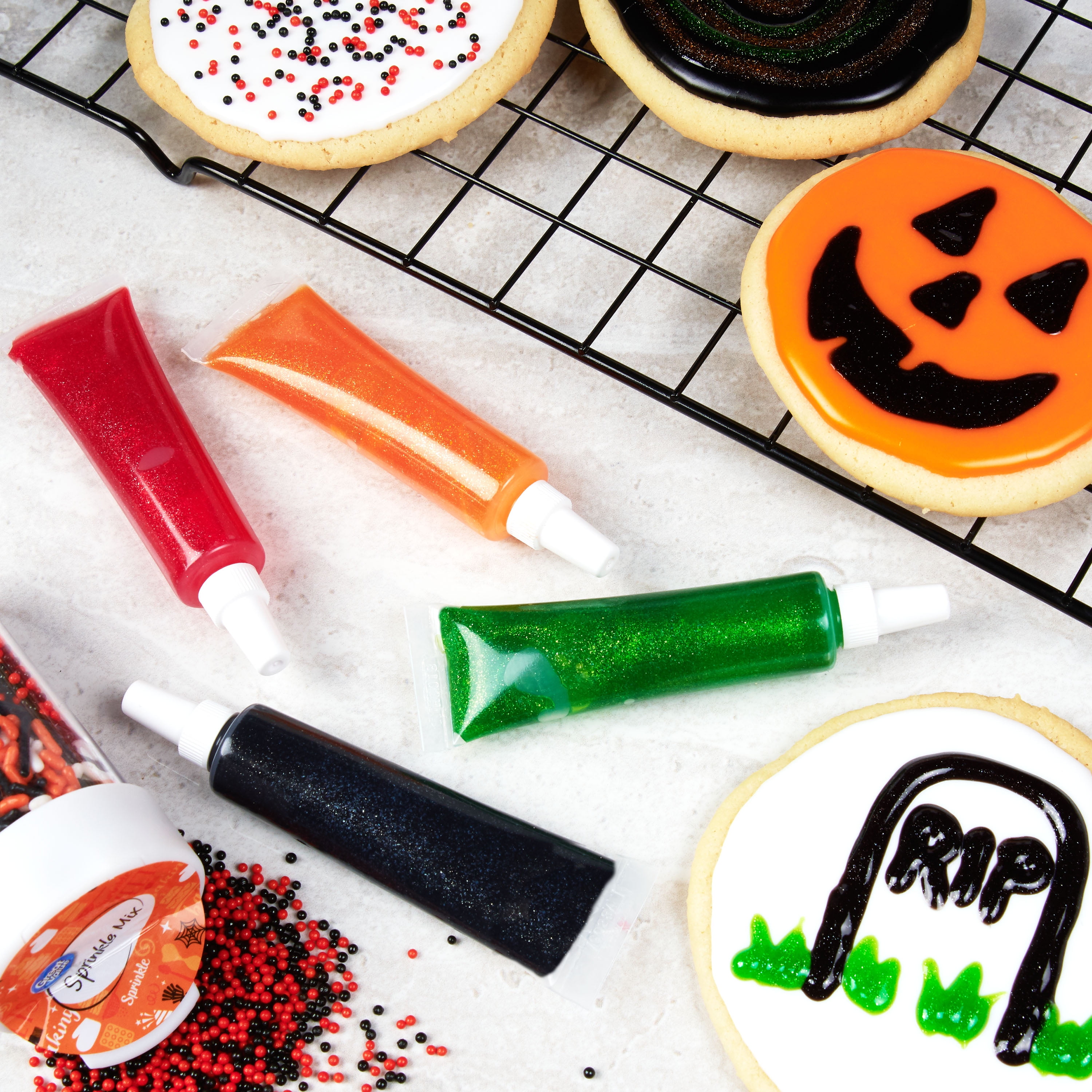 Great Value Dessert Decorating Halloween Edible Glitter Gel, 2.7 oz