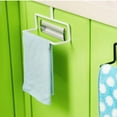 thumbnail image 3 of White Multi-Purpose No-Nail Door Back Towel Rack - Hangs Washcloths, Cabinets Rack Not Required, 3 of 7