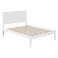 thumbnail image 1 of Leo & Lacey Solid Wood White Full Platform Bed Rectangular Built-In USB Charger 77.125" x 57.75" x 44.25" Unassembled, 1 of 6