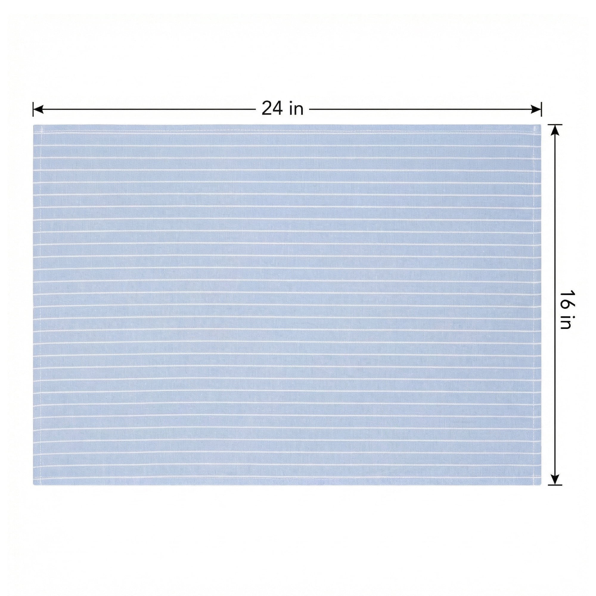 Unique Bargains 6Pcs Washable Reusable Table Dinner Napkins Light Blue 24x16inch