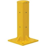 Global Industrial 436731-C-1 18 in. Protective Rail Barrier Post for Single Rail, Yellow