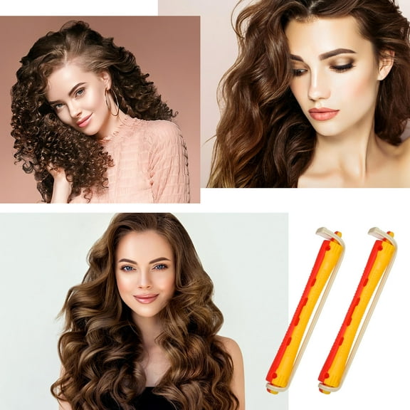 Beaupretty Multi-Color Plastic Hair Rollers for Styling Home and Salon Use 24Pcs