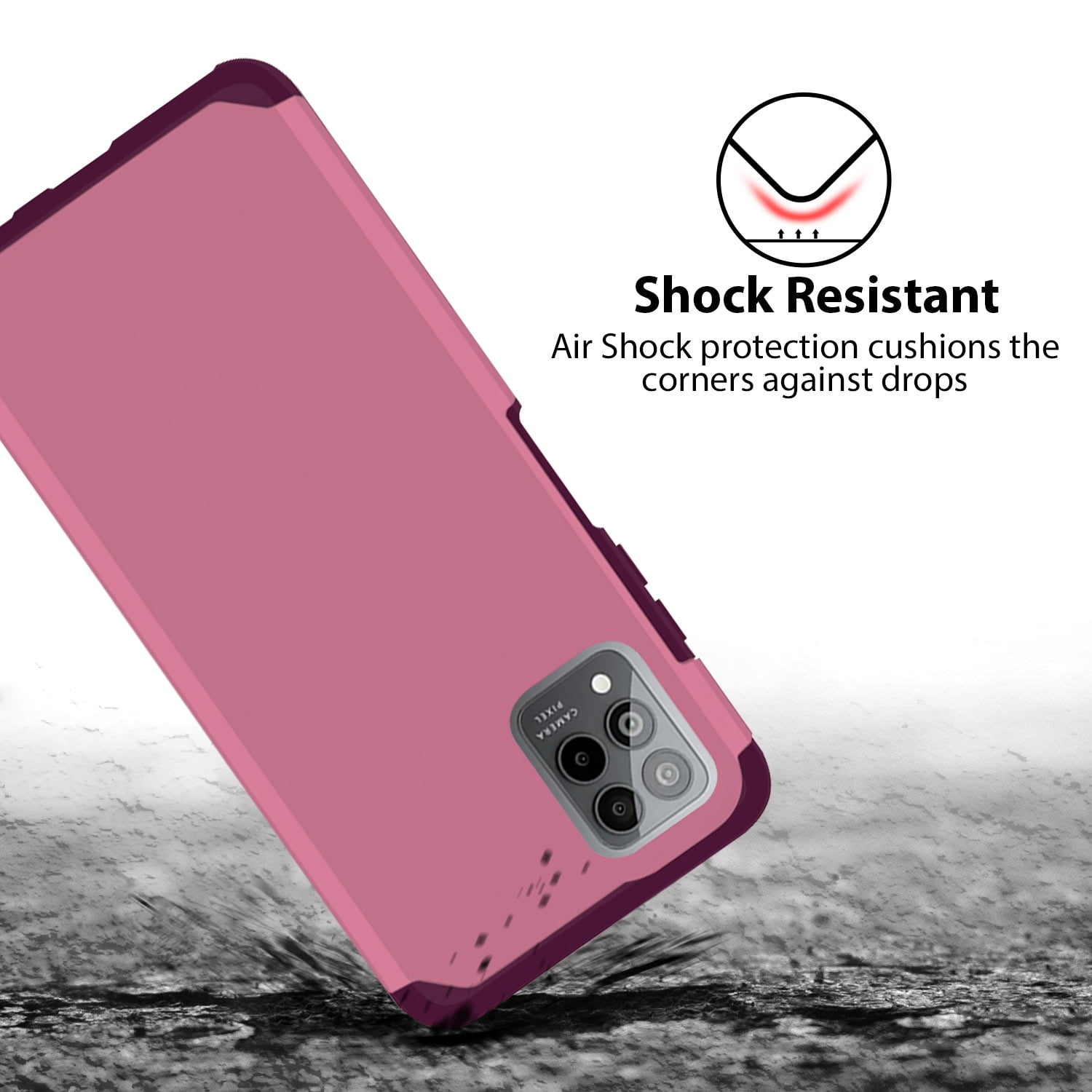 TJS T-Mobile Revvl 6x Pro 5G / 6 Pro 5G Phone Case, Dual TJS T-Mobile Revvl 6x Pro 5G / 6 Pro 5G Phone Case, Dual