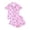 Light pink, variant on Women Halloween Pajama Set Short Sleeve Button Down Sleepwear Matching Shorts Set Cute Plus Size Pjs