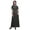Black, variant on Bimba Rayon Print Shibori Womens Printed Side Slit Summer Dress Long Maxi Gown-Large