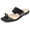 Black, variant on Berness Women’s Toe Ring Slide Sandals – Gold Accent, Cushioned Footbed, Lightweight Flat Slip-On Sandals, Minimalist Summer Slides KAMILA Dark Brown 8