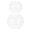 thumbnail image 4 of 2pcs Fish Bowl Plastic Transparent Small Aquarium Desktop Small Goldfish Fish Tank, 4 of 6
