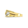 thumbnail image 3 of Gem & Harmony Mens 10K White and Yellow Gold Celtic Claddagh Ring for Men, 3 of 5