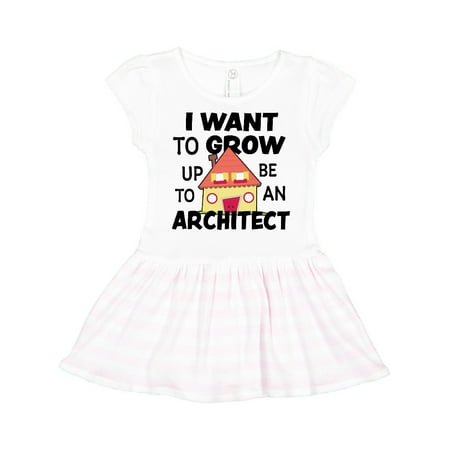 

Inktastic I Want To Grow up To Be An Architect Gift Toddler Girl Dress