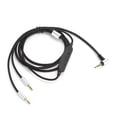 thumbnail image 3 of Cable de auriculares, cable de audio negro 1.2m/3.9 pasteles resistente a la corrosión de 3.5 mm A 2.5 mm Control de alambre para HD202 HD497 HD447 HD212 Pro EH250, 3 of 7