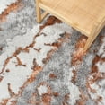thumbnail image 6 of SAFAVIEH Horizon Konstantinos Abstract Shag Runner Rug, Grey/Rust, 2' x 9', 6 of 8