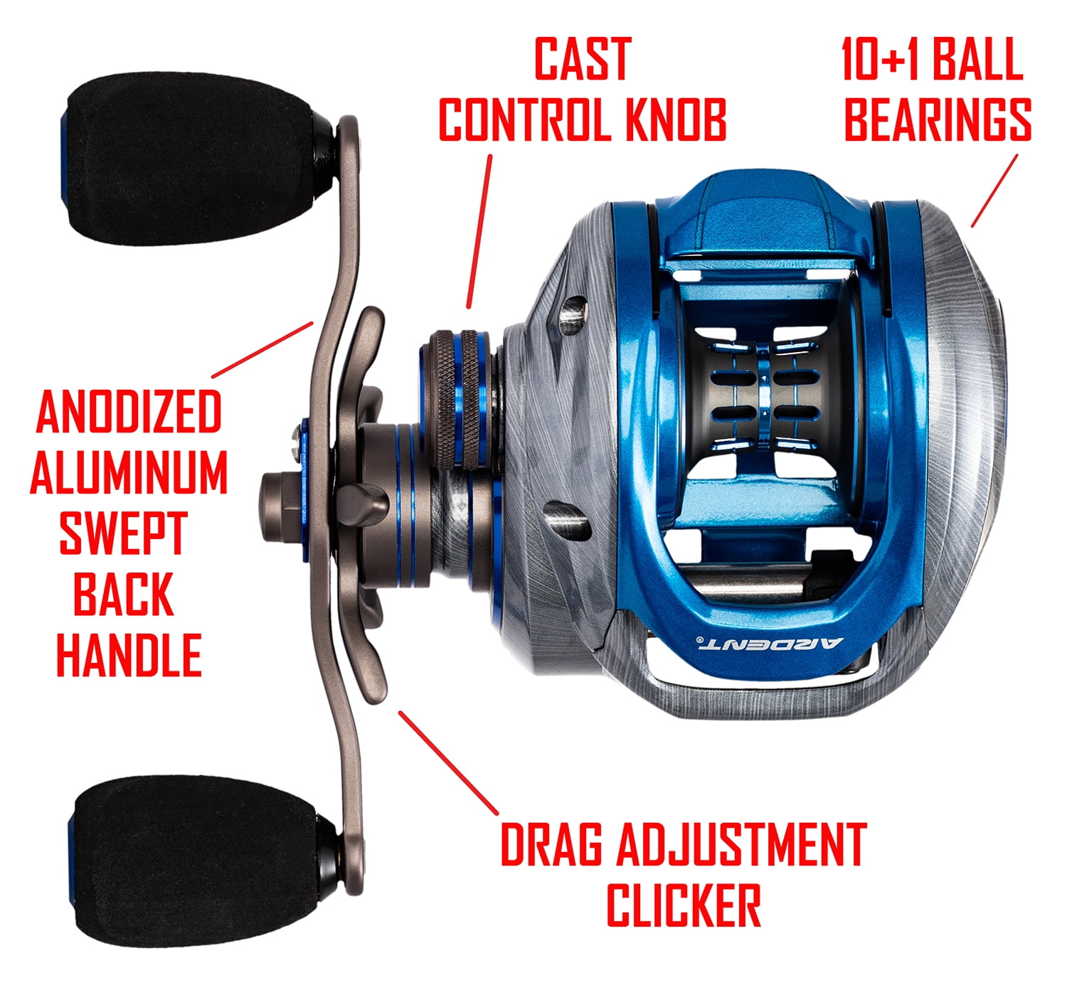 Ardent Summit Hawk Baitcast, 8.4:1 Gear Ratio, Right Hand