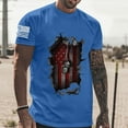 thumbnail image 3 of Baqcunre Mens Shirts,Mens Independence Day Flag Casual Soft And Comfortable Small Printed Cotton T Shirt With Rund Neck And Short Sleeves,Going Out Tops Graphic Tees Men T Shirts for Man Blue M, 3 of 5