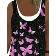 thumbnail image 3 of FASHIONWT Women Boho Bufferfly Printed Sleeveless Scoop Neck Short Sun Dress, 3 of 4