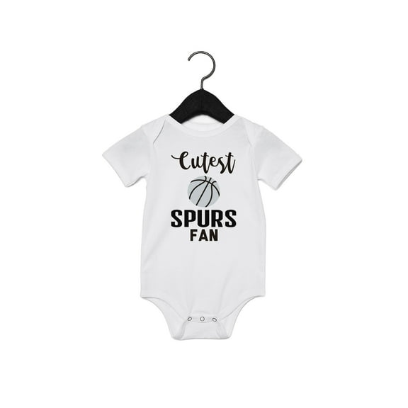 EGDKids Cutest Fan Basketball Quote Baby Bodysuit White ( 6 - 12 Months )