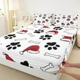thumbnail image 3 of Castle Fairy Kids Children Animal Dog 3pcs Twin Sheet Sets,Santa Claus Twin Fitted Sheet,Happy New Year Breathable Flat Sheet,Microfiber Bedroom Decor, 3 of 7