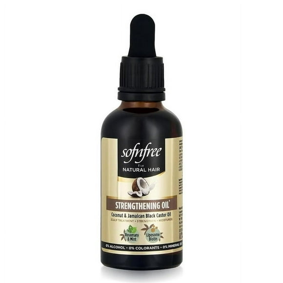 Sofnfree Oil - Coconut & Jamaican Black Castor Oil infused with Rosemary & Mint and Biotin 50ml / 1.69 oz
