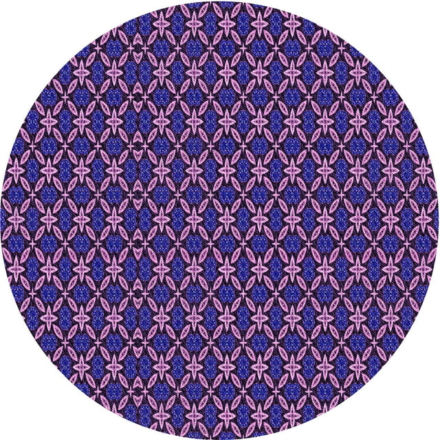 Ahgly Company Machine Washable Indoor Square Transitional Medium Orchid Purple Area Rugs, 3' Square