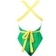 thumbnail image 4 of Women's One Piece Caribbean Flag Rasta Body Shaping Monokini Swimsuit Swimwear Bathing Suit, 4 of 4