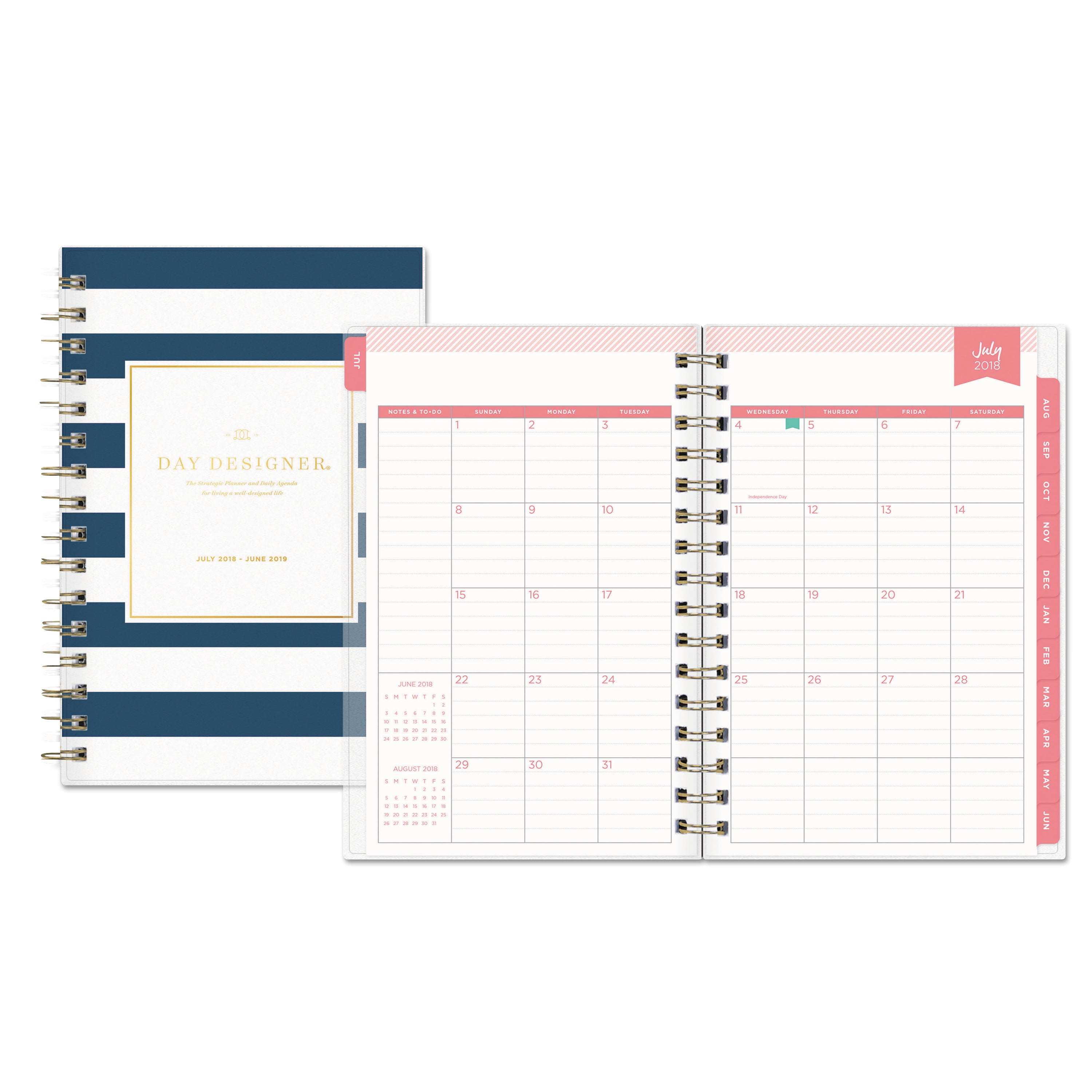 Blue Sky Day Designer Academic Year Daily/Monthly Frosted Planner, 5 x
