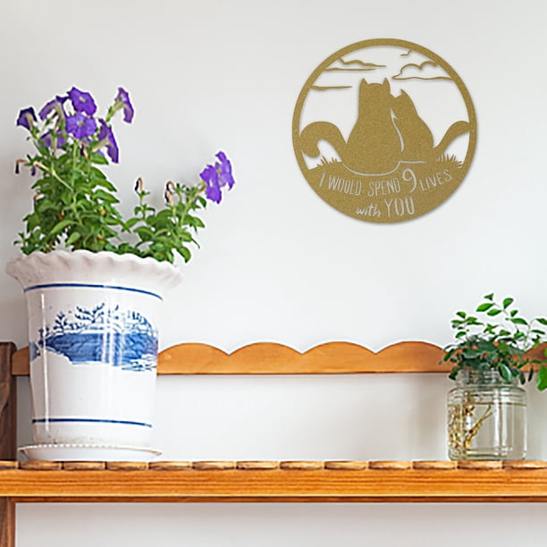 Decoración Del Hogar Hierro Metal Xihbxyly Ofertas Prime de Hoy Nueve Vidas Me Gusta Pasar