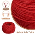 thumbnail image 3 of Uxcell 164 Feet Natural Jute Twine String, 2mm Twine String Color Jute Twine Jute Rope for DIY Art Crafts Gift Wrapping Decoration Packing Gardening Plant Hanger, Red, 3 of 6