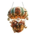 thumbnail image 2 of Dserfhy Christmas Hot Air Balloon Ornaments 2D Acrylic Xmas Tree Pendant Cartoon Santa in Hot Air Balloon Hanging Decoration for Trees Doors Windows Decor, 2 of 7