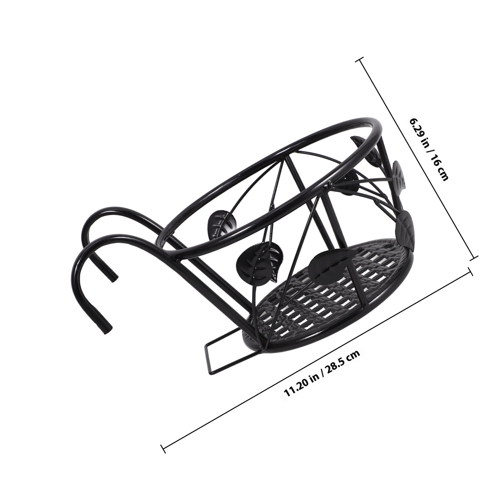 LOLIPPYY Black Outdoor Hanging Planter for Balcony Railing - Multi-Plant Flowerpot Holder for Patio, Garden Decoration