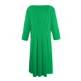thumbnail image 4 of FrzhBrz Midi 3/4 Sleeve Dresses for Women Comfy A-Line Boat Neck Basic Trendy Slim Fit Dress, 4 of 5