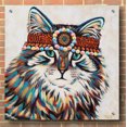 thumbnail image 3 of Epic Art 'Hippie Cat II' by Carolee Vitaletti, Acrylic Glass Wall Art, 36"x36", 3 of 7