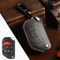 thumbnail image 1 of Car Key Fob Cover Case Protector For Jeep Wrangler Sahara Rubicon Car Key Case Fob Cover Leather, 1 of 23