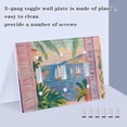 thumbnail image 3 of Yayeee Toggle Light Switch Wall Plate 2-Gang 4.56"x4.48" Decorative Outlet Cover, Pink Seaside Boat, 3 of 7