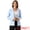 Grey Blue, variant on Women's Faux Suede Lapel Collar Long Sleeve Work Jacket 3XL Caramel