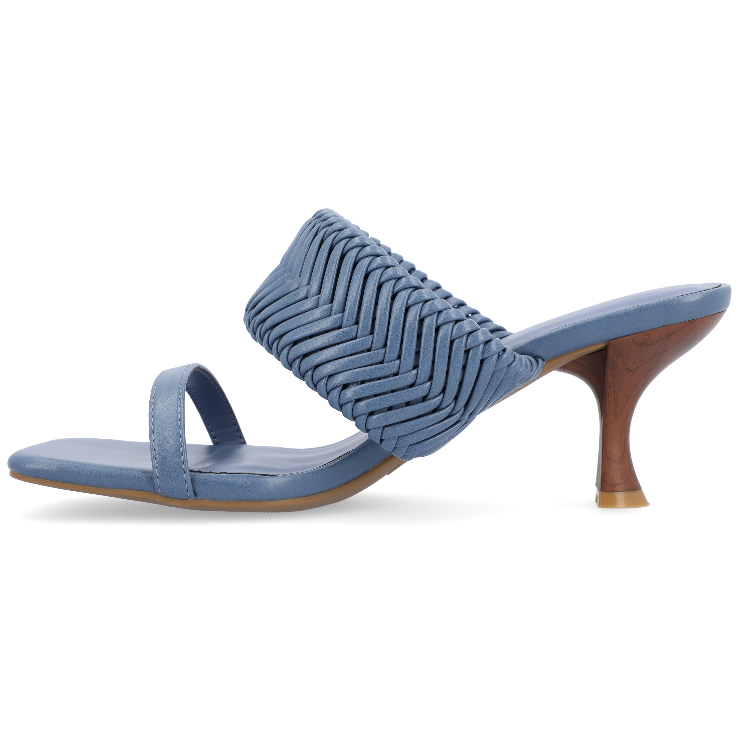 Journee Womens Monyka Woven Slip On Sandals
