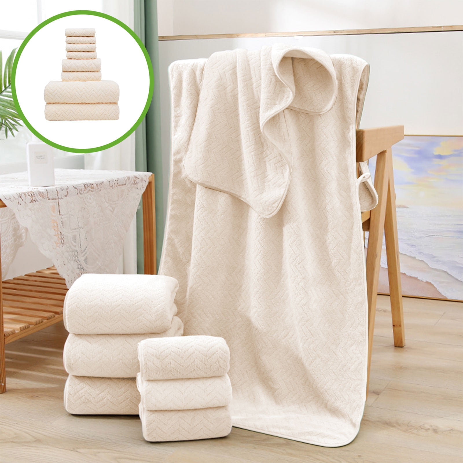 TACILIP 8 Pieces Of Velvet Square Towel Towel Bath Towel Plain Household Bath Wash Face Wipe Dry Absorbent Soft Household Set Towel Set, Gifts for Women